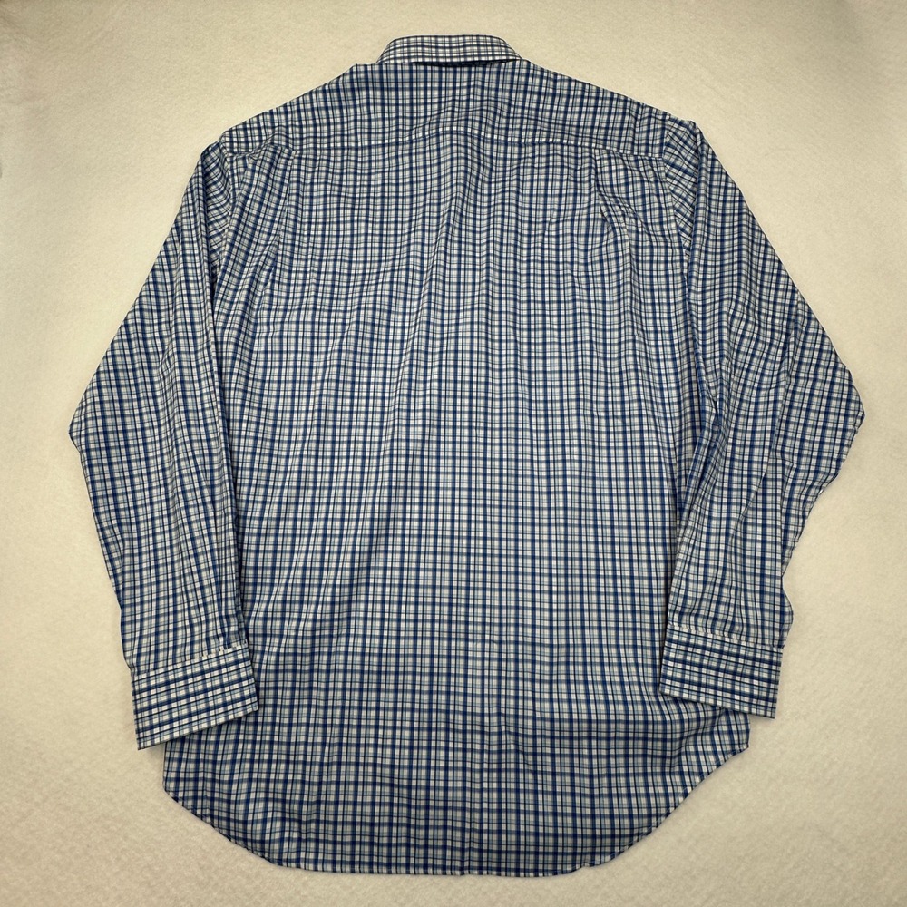 Holderness & Bourne Flynn Sport Shirt Men XXL Marlin Blue Plaid Tailored Fit NEW - Picture 3 of 9
